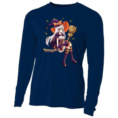 Halloween Kawaii Anime Manga Witch Wo Girl Cooling Performance Long Sleeve Crew