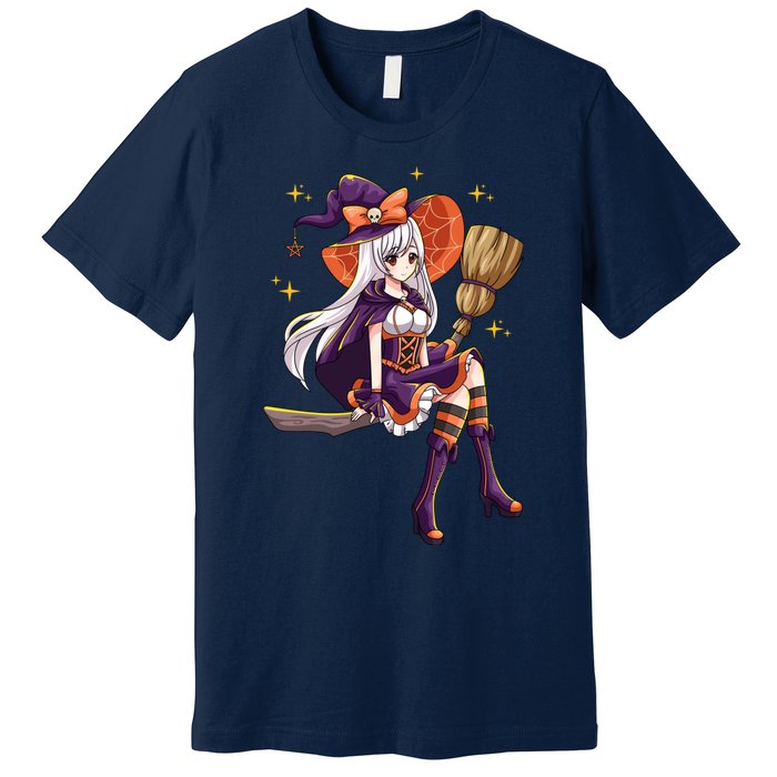 Halloween Kawaii Anime Manga Witch Wo Girl Premium T-Shirt