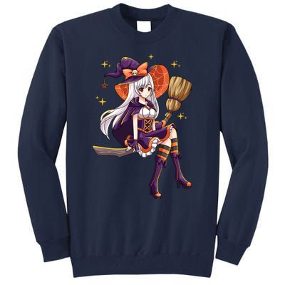 Halloween Kawaii Anime Manga Witch Wo Girl Tall Sweatshirt