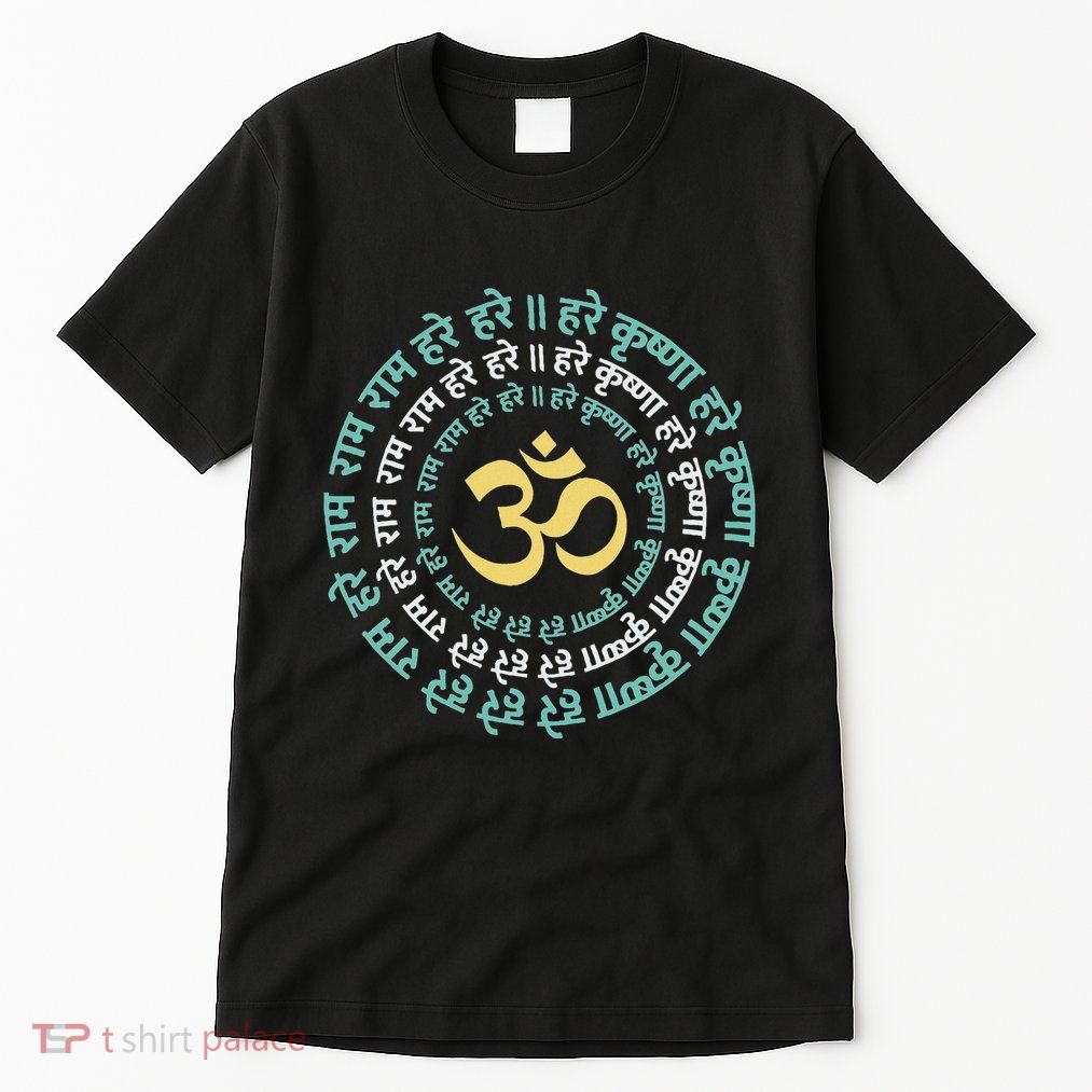 Hare Krishna Aum Om Mantra Symbol Chanting Hinduism Tall T-Shirt