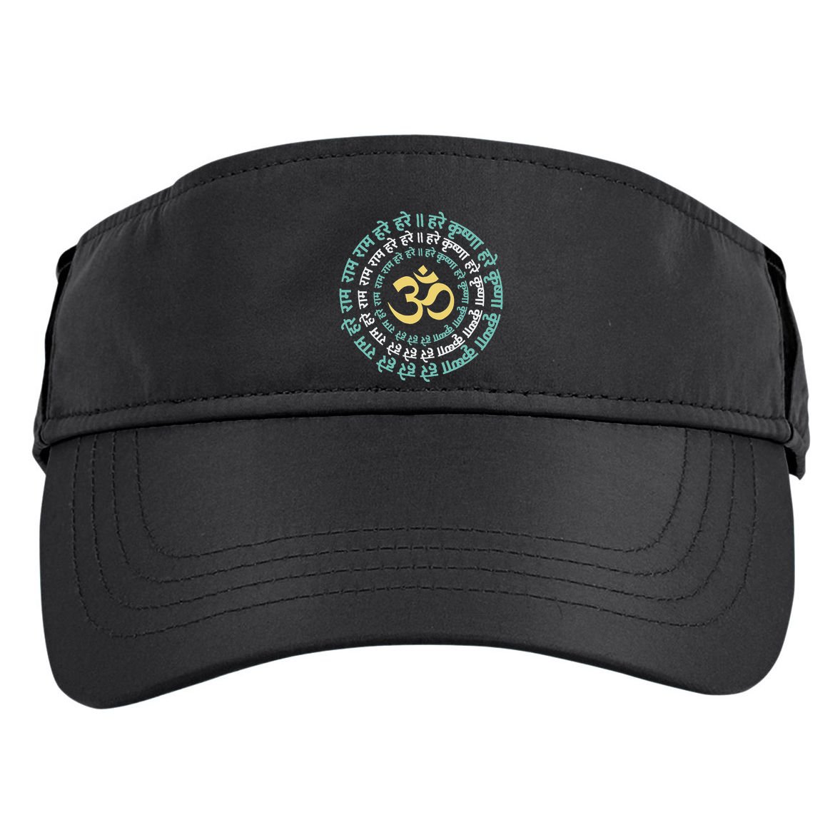 Hare Krishna Aum Om Mantra Symbol Chanting Hinduism Adult Drive Performance Visor