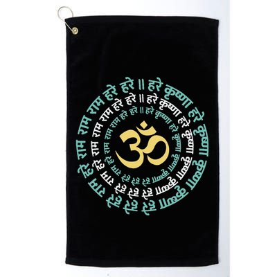 Hare Krishna Aum Om Mantra Symbol Chanting Hinduism Golf Towel