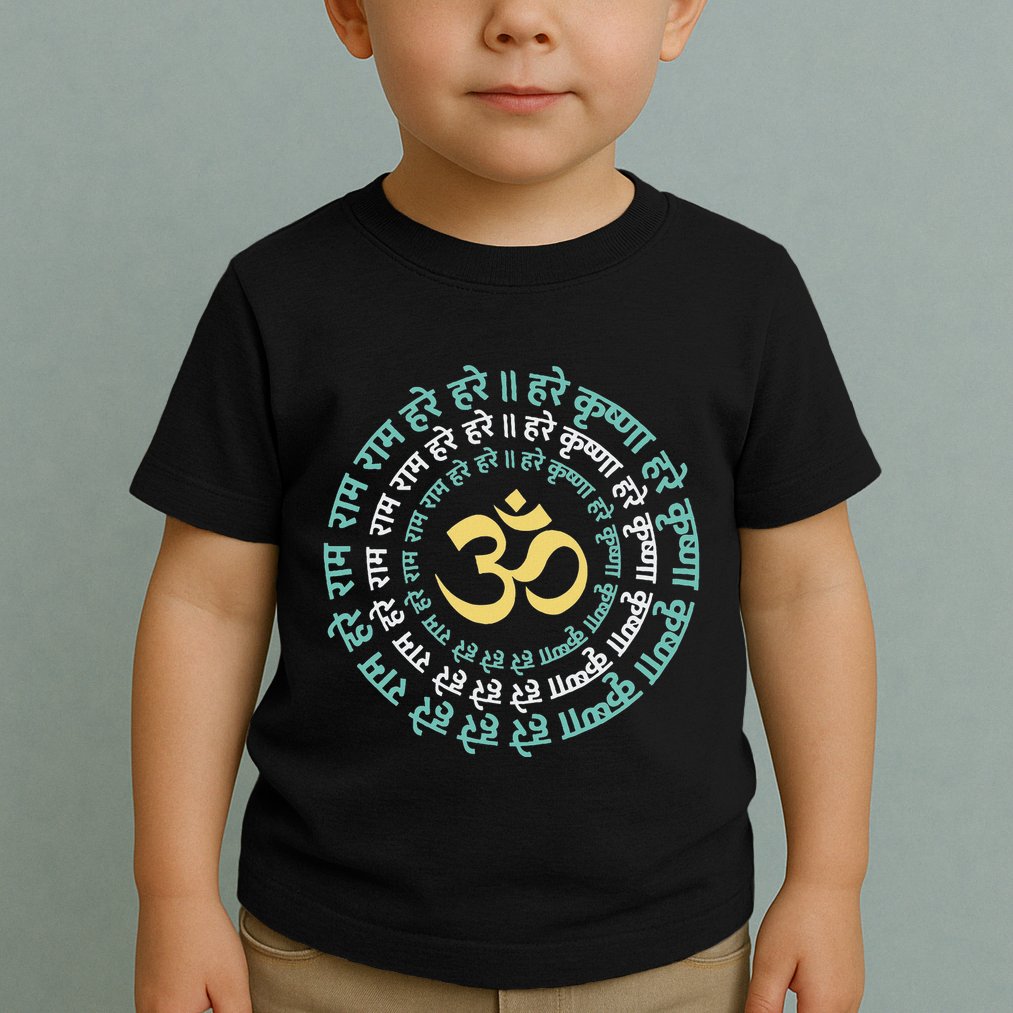 Hare Krishna Aum Om Mantra Symbol Chanting Hinduism Toddler T-Shirt