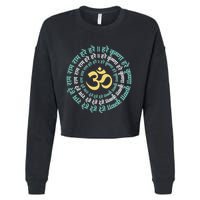Hare Krishna Aum Om Mantra Symbol Chanting Hinduism Cropped Pullover Crew