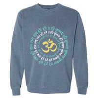 Hare Krishna Aum Om Mantra Symbol Chanting Hinduism Garment-Dyed Sweatshirt