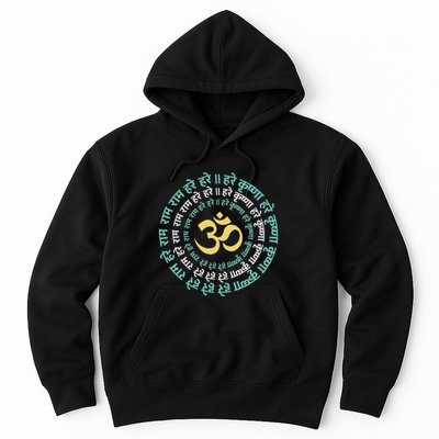 Hare Krishna Aum Om Mantra Symbol Chanting Hinduism Hoodie
