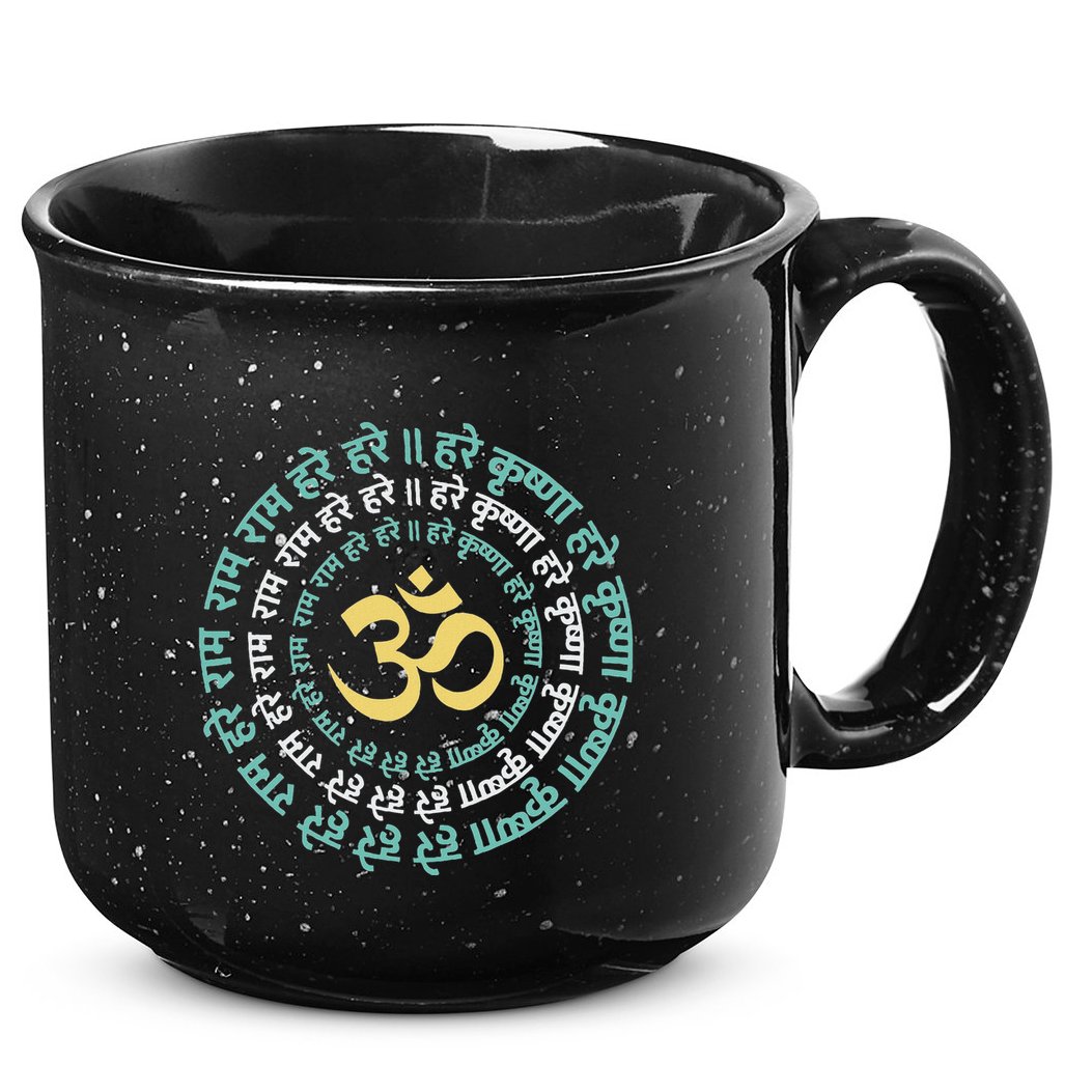 Hare Krishna Aum Om Mantra Symbol Chanting Hinduism 15oz Campfire Ceramic Mug