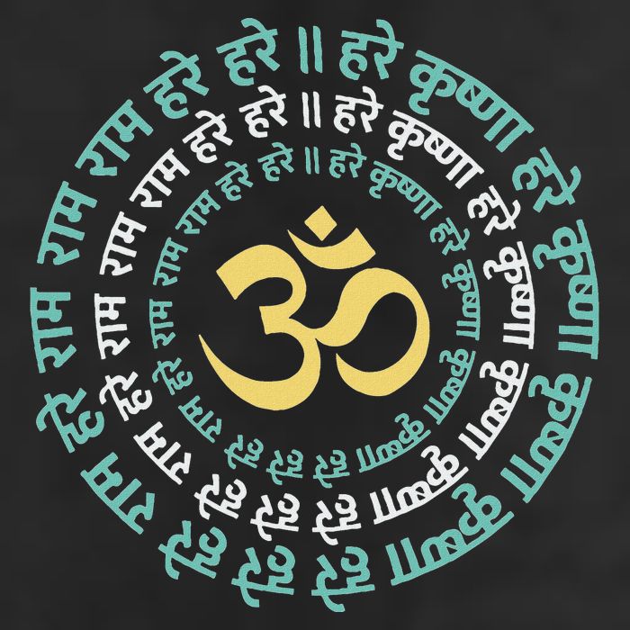 Hare Krishna Aum Om Mantra Symbol Chanting Hinduism Golf Towel