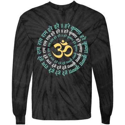 Hare Krishna Aum Om Mantra Symbol Chanting Hinduism Tie-Dye Long Sleeve Shirt