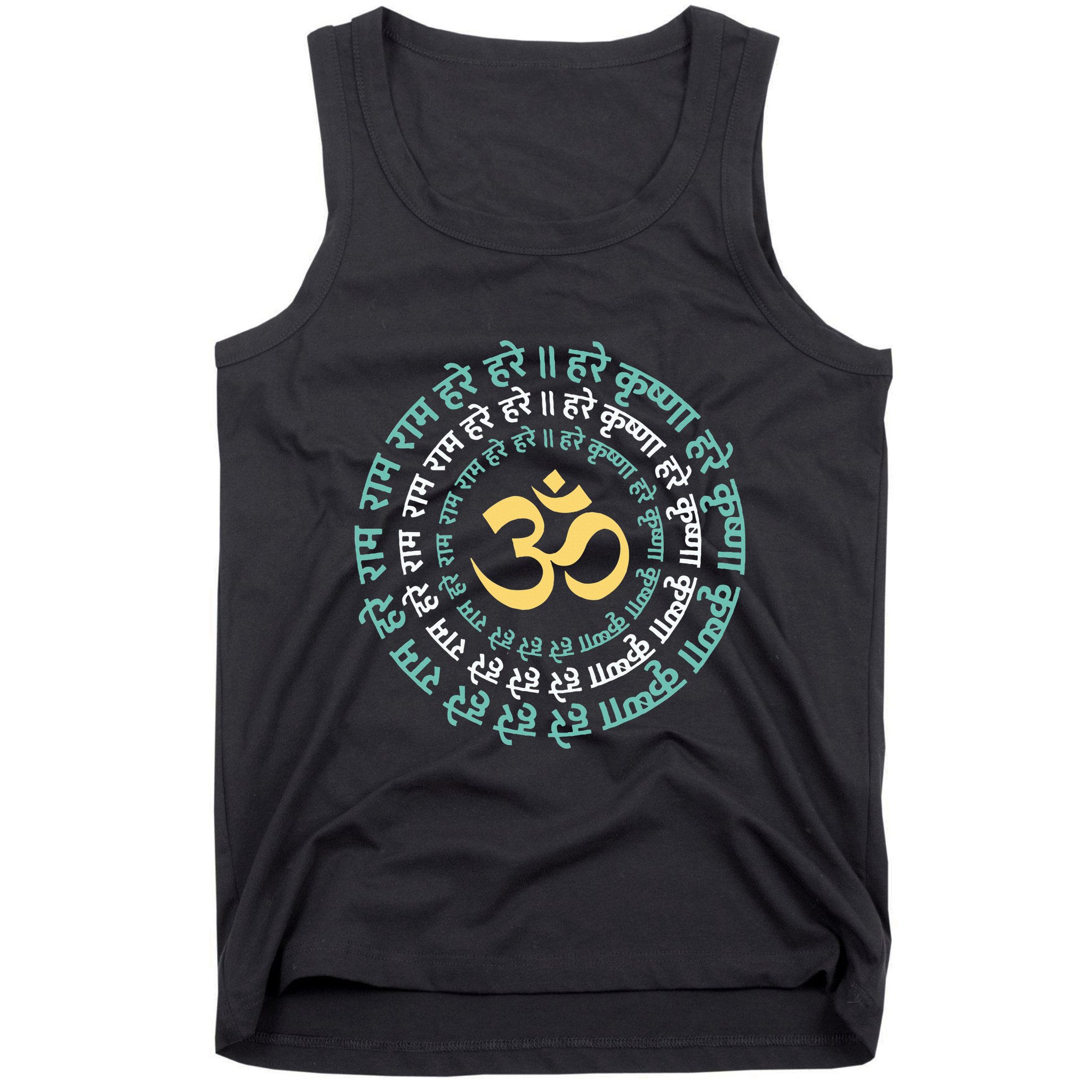 Hare Krishna Aum Om Mantra Symbol Chanting Hinduism Tank Top