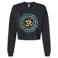 Hare Krishna Aum Om Mantra Symbol Chanting Hinduism Cropped Pullover Crew