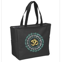 Hare Krishna Aum Om Mantra Symbol Chanting Hinduism Zip Tote Bag