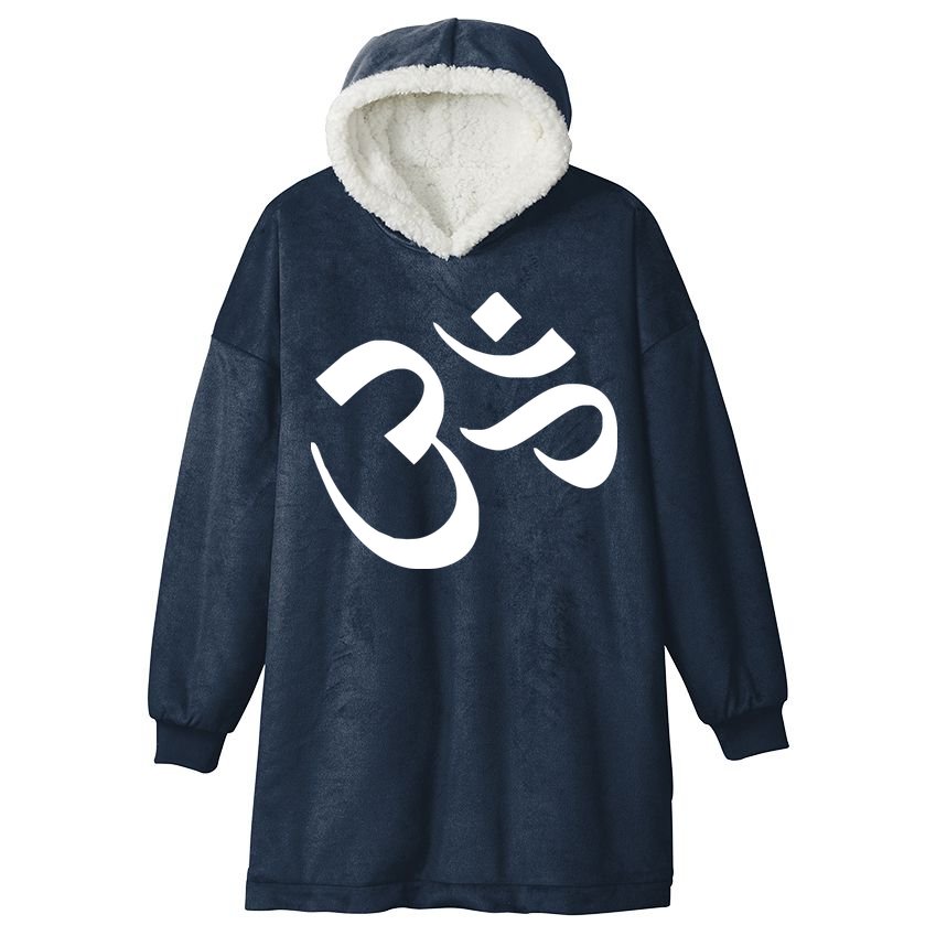 Hare Krishna AUM Hooded Wearable Blanket