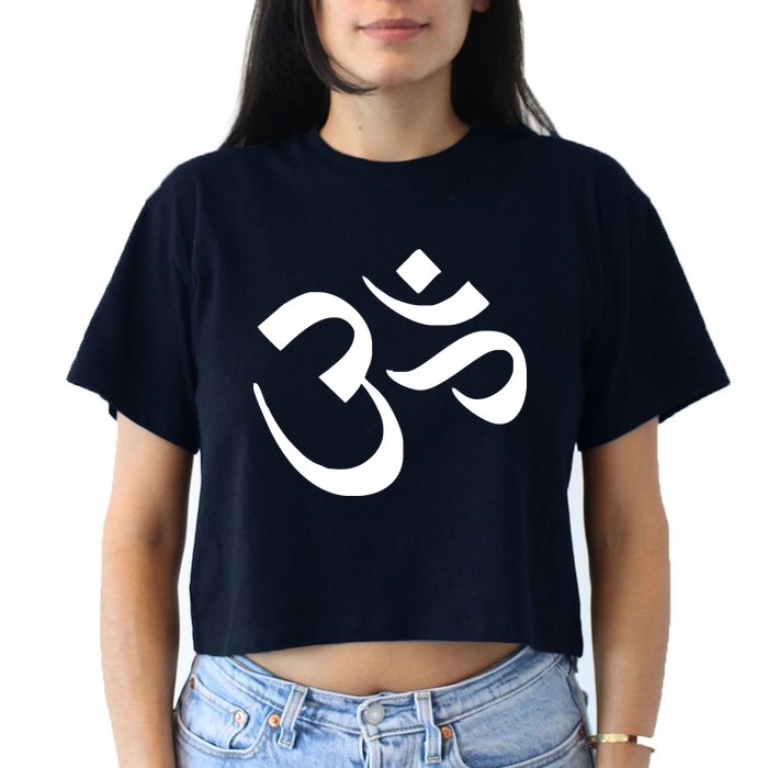 Hare Krishna AUM Crop Top