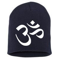 Hare Krishna AUM Short Acrylic Beanie