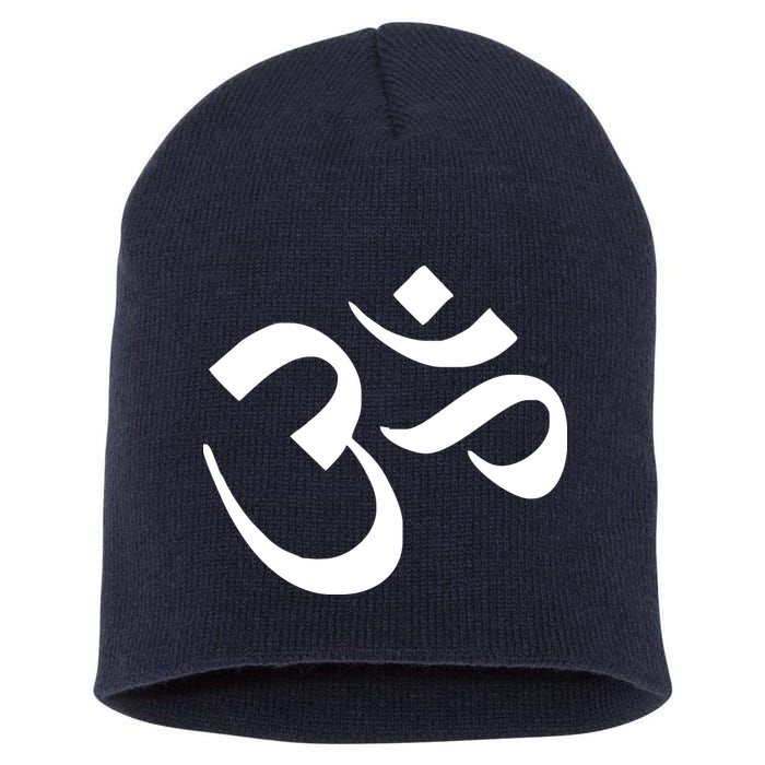 Hare Krishna AUM Short Acrylic Beanie