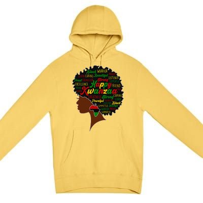 Happy Kwanzaa African Pride Black Woman Seven Principles Premium Pullover Hoodie