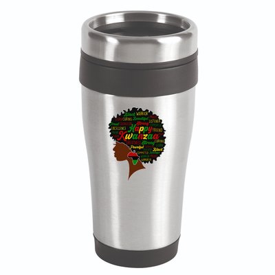 Happy Kwanzaa African Pride Black Woman Seven Principles 16oz Travel Tumbler