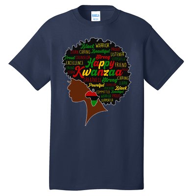 Happy Kwanzaa African Pride Black Woman Seven Principles Tall T-Shirt