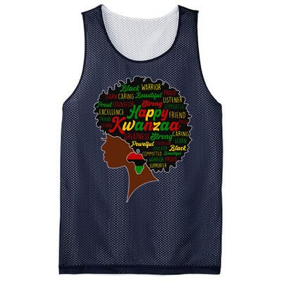 Happy Kwanzaa African Pride Black Woman Seven Principles Mesh Reversible Basketball Jersey Tank