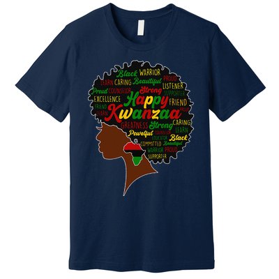 Happy Kwanzaa African Pride Black Woman Seven Principles Premium T-Shirt