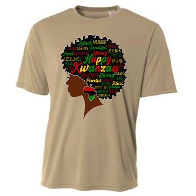 Happy Kwanzaa African Pride Black Woman Seven Principles Cooling Performance Crew T-Shirt