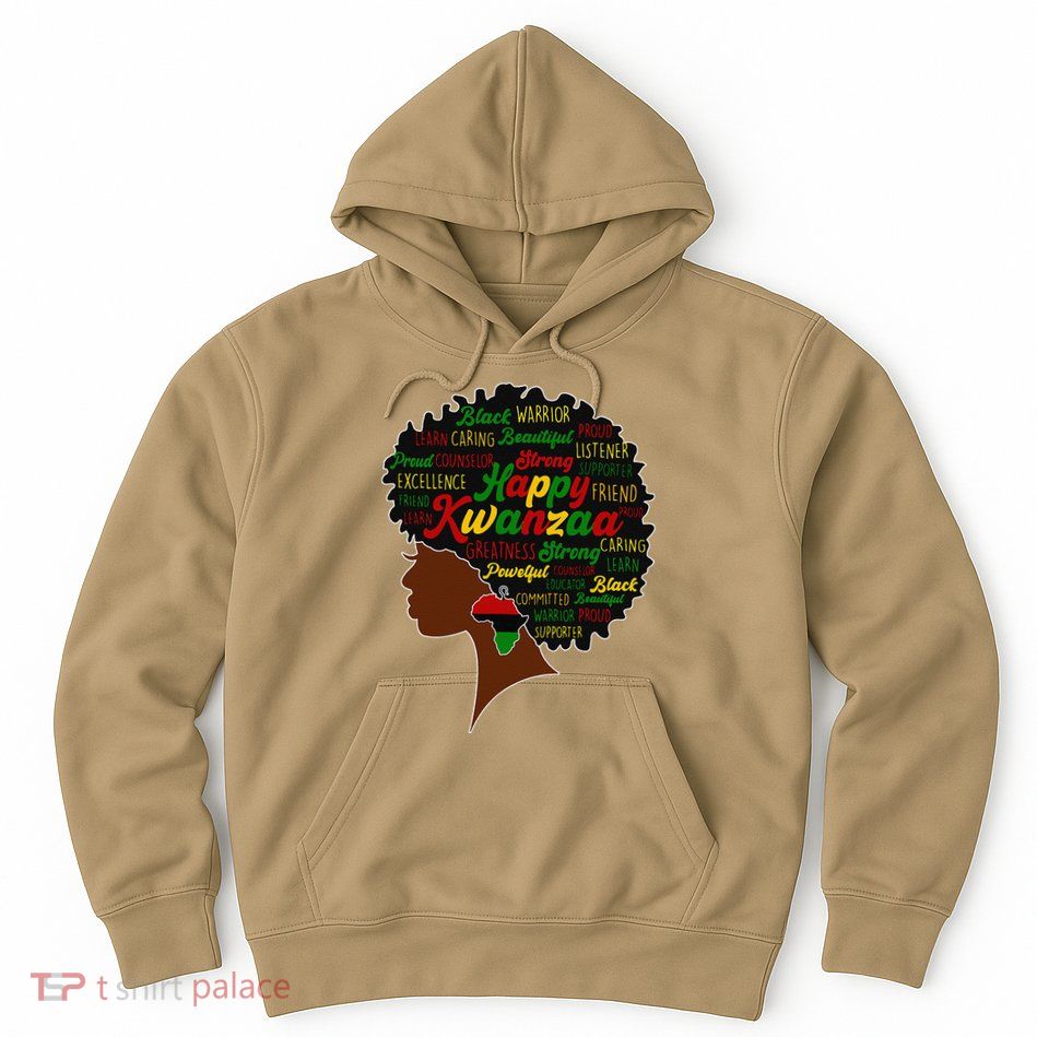 Happy Kwanzaa African Pride Black Woman Seven Principles Hoodie