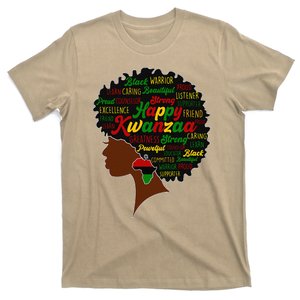 Happy Kwanzaa African Pride Black Woman Seven Principles T-Shirt