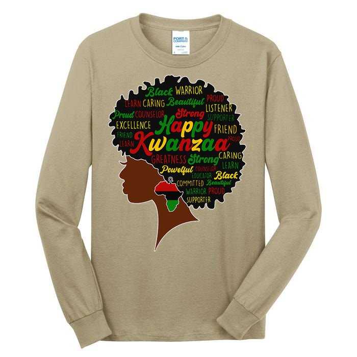 Happy Kwanzaa African Pride Black Woman Seven Principles Tall Long Sleeve T-Shirt