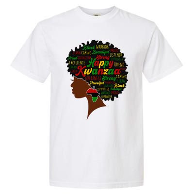 Happy Kwanzaa African Pride Black Woman Seven Principles Garment-Dyed Heavyweight T-Shirt