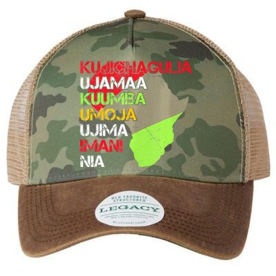 Happy Kwanzaa Africa Map 7 Seven Principles Celebration  Legacy Tie Dye Trucker Hat