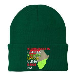 Happy Kwanzaa Africa Map 7 Seven Principles Celebration  Knit Cap Winter Beanie