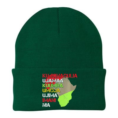 Happy Kwanzaa Africa Map 7 Seven Principles Celebration  Knit Cap Winter Beanie