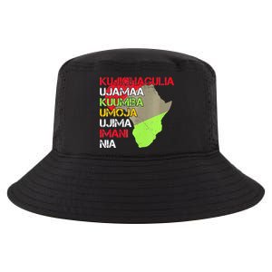 Happy Kwanzaa Africa Map 7 Seven Principles Celebration  Cool Comfort Performance Bucket Hat