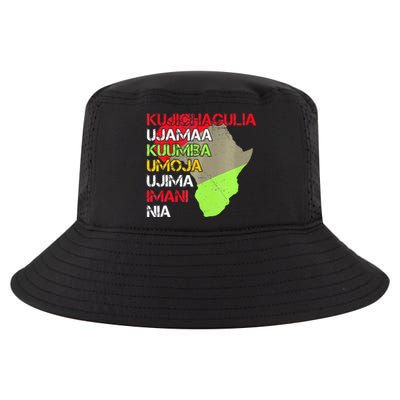 Happy Kwanzaa Africa Map 7 Seven Principles Celebration  Cool Comfort Performance Bucket Hat