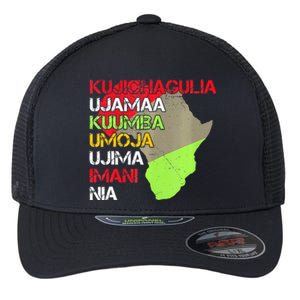 Happy Kwanzaa Africa Map 7 Seven Principles Celebration  Flexfit Unipanel Trucker Cap