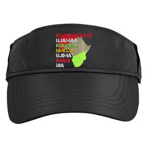 Happy Kwanzaa Africa Map 7 Seven Principles Celebration  Adult Drive Performance Visor