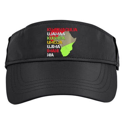 Happy Kwanzaa Africa Map 7 Seven Principles Celebration  Adult Drive Performance Visor