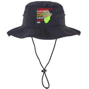 Happy Kwanzaa Africa Map 7 Seven Principles Celebration  Legacy Cool Fit Booney Bucket Hat