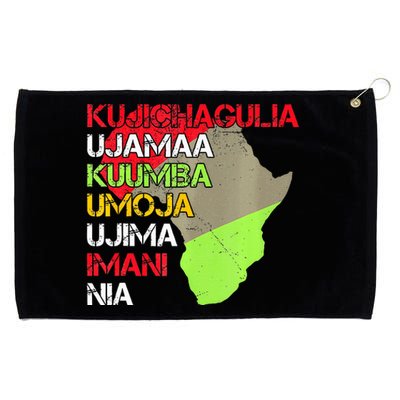 Happy Kwanzaa Africa Map 7 Seven Principles Celebration  Grommeted Golf Towel