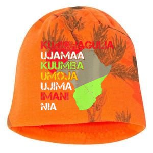 Happy Kwanzaa Africa Map 7 Seven Principles Celebration  Kati - Camo Knit Beanie