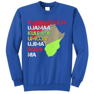 Happy Kwanzaa Africa Map 7 Seven Principles Celebration  Sweatshirt