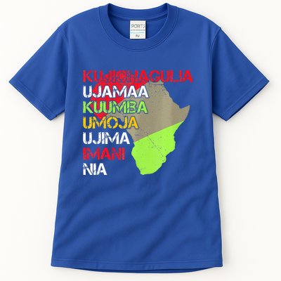 Happy Kwanzaa Africa Map 7 Seven Principles Celebration  Tall T-Shirt