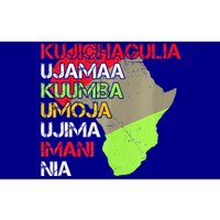 Happy Kwanzaa Africa Map 7 Seven Principles Celebration  Bumper Sticker