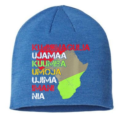 Happy Kwanzaa Africa Map 7 Seven Principles Celebration  Sustainable Beanie