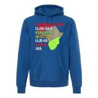 Happy Kwanzaa Africa Map 7 Seven Principles Celebration  Premium Hoodie