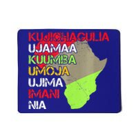 Happy Kwanzaa Africa Map 7 Seven Principles Celebration  Mousepad