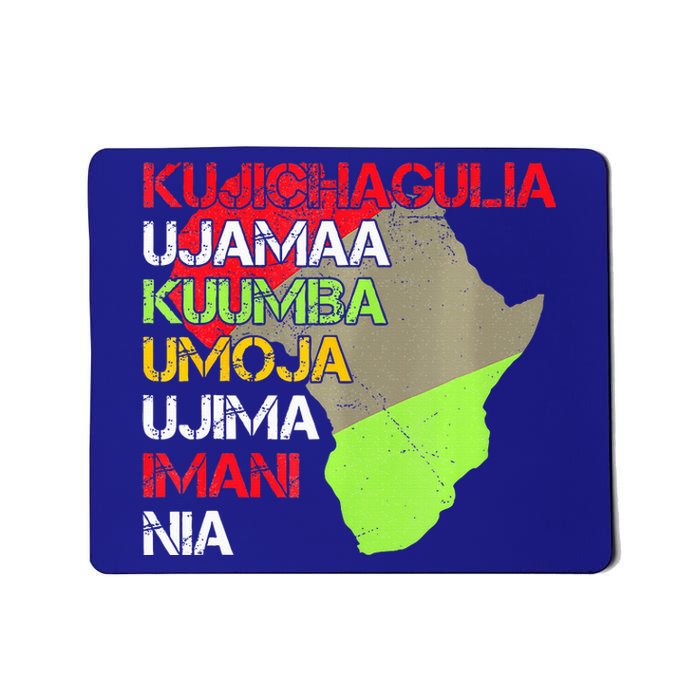 Happy Kwanzaa Africa Map 7 Seven Principles Celebration  Mousepad