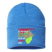 Happy Kwanzaa Africa Map 7 Seven Principles Celebration  Sustainable Knit Beanie