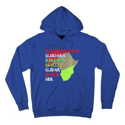 Happy Kwanzaa Africa Map 7 Seven Principles Celebration  Tall Hoodie